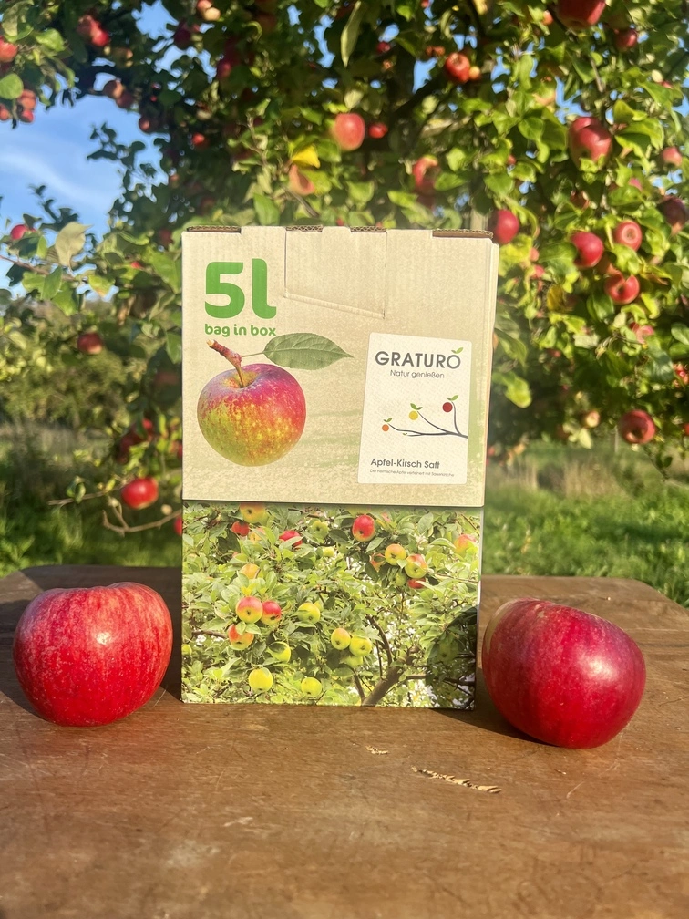 Unser Produkt Streuobstapfelsaft mit Aronia